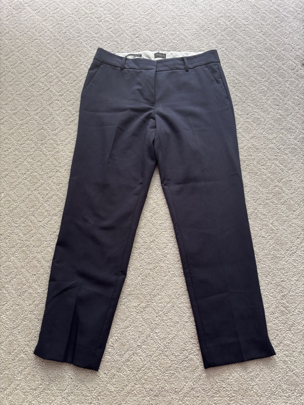 Talbots Navy Tailored Ankle Hampshire Pants